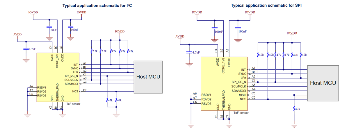 Schematic - STMicroelectronics VL53L8CH Time-of-Flight (ToF) Sensor